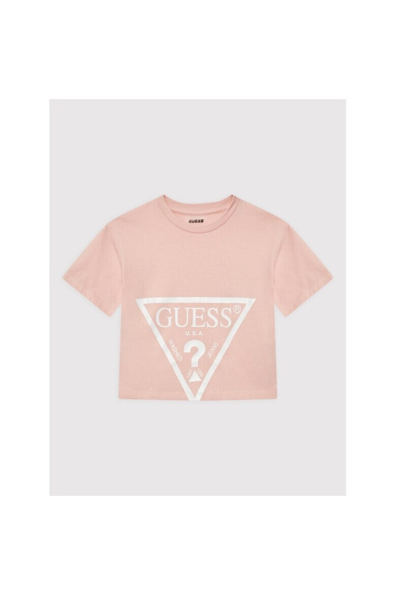 GUESS Tricou copii 753057 Roz Bumbac - Pled.ro