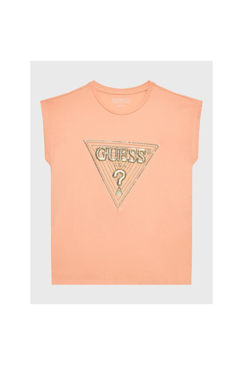 GUESS Tricou copii Bumbac Portocaliu - Pled.ro