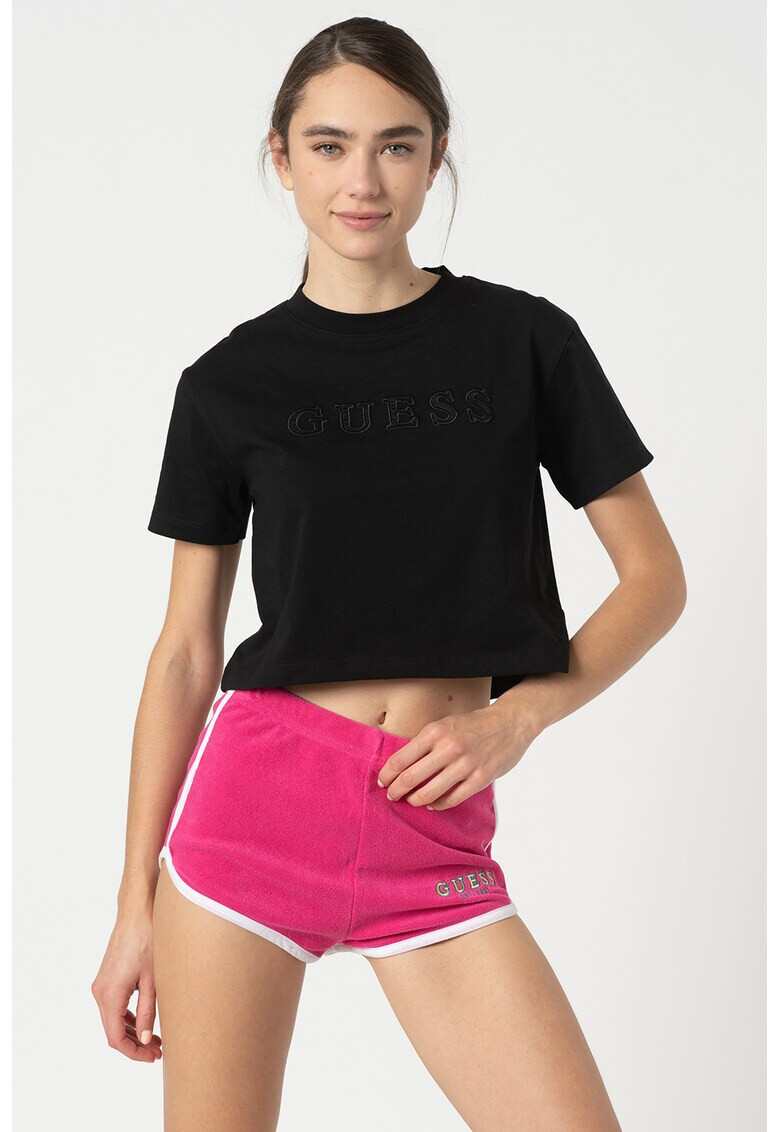 Guess Tricou crop cu broderie logo pentru fitness - Pled.ro