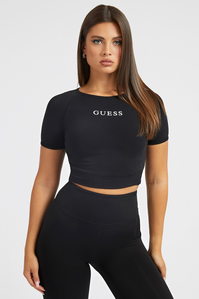 GUESS Tricou crop cu imprimeu logo pentru fitness Aline - Pled.ro