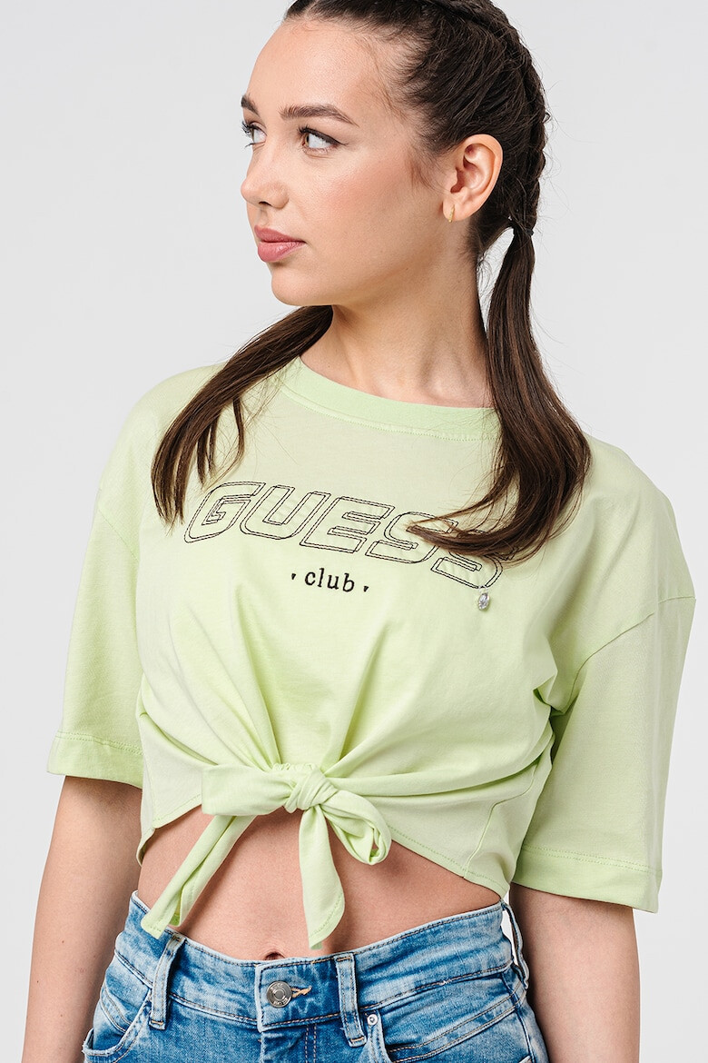 GUESS Tricou crop cu logo brodat pentru fitness - Pled.ro