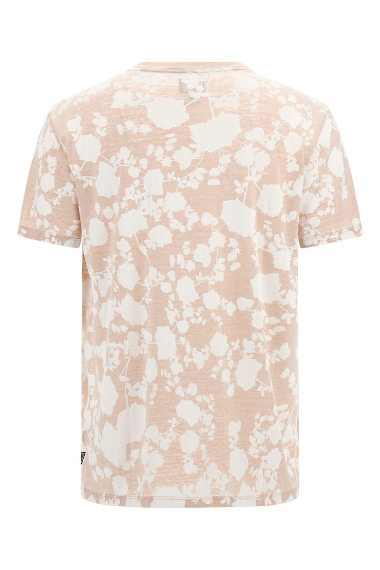 GUESS Tricou cu decolteu la baza gatului si imprimeu floral - Pled.ro