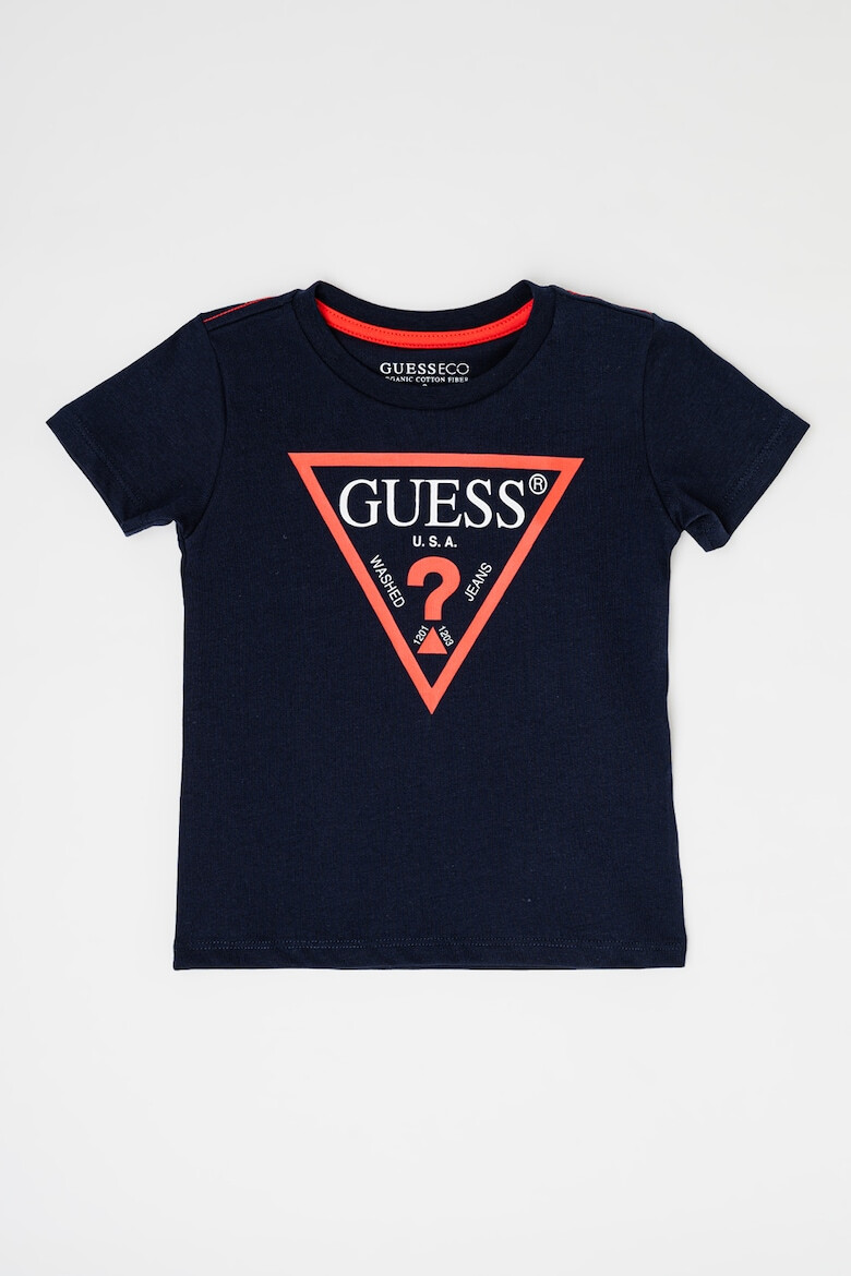 GUESS KIDS Tricou cu decolteu la baza gatului si logo - Pled.ro