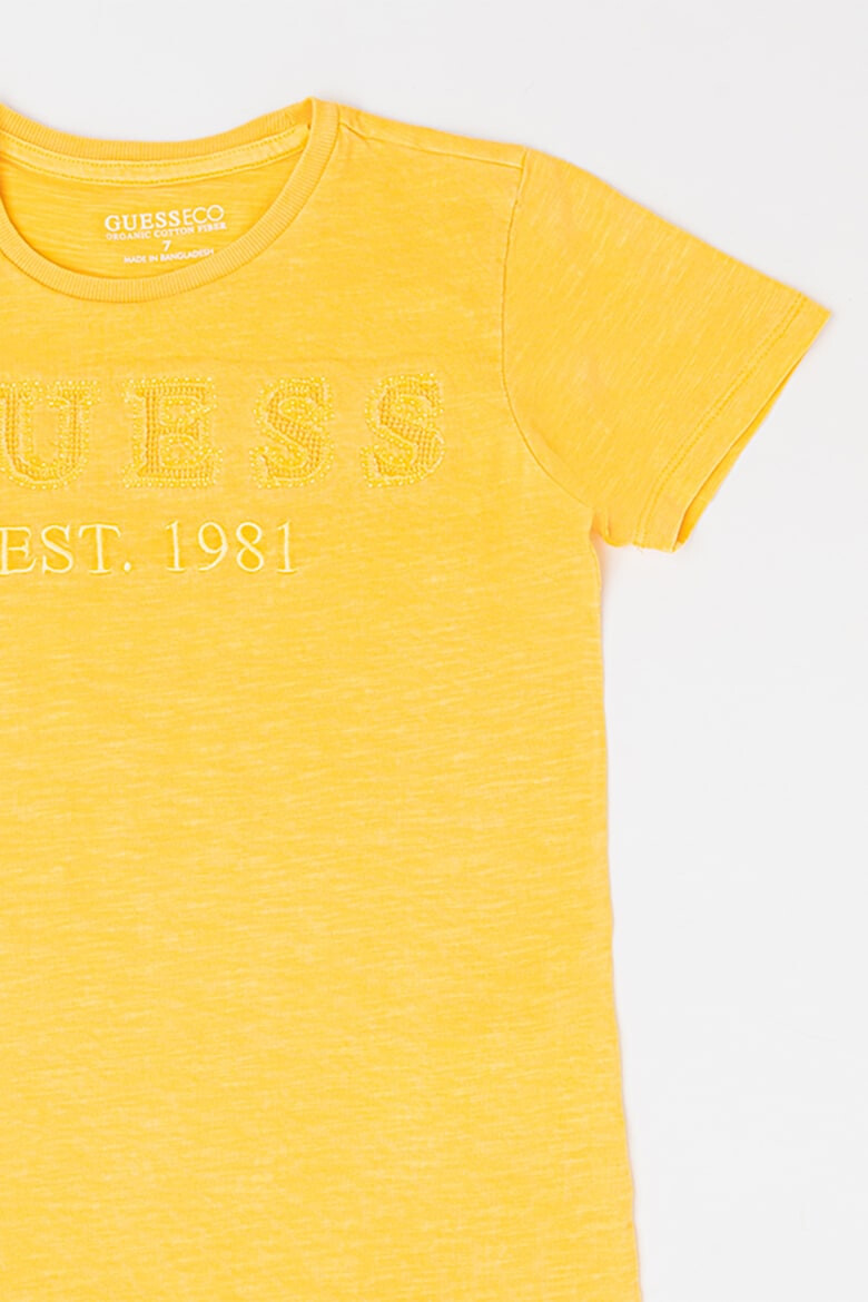 GUESS KIDS Tricou cu decolteu la baza gatului si logo - Pled.ro