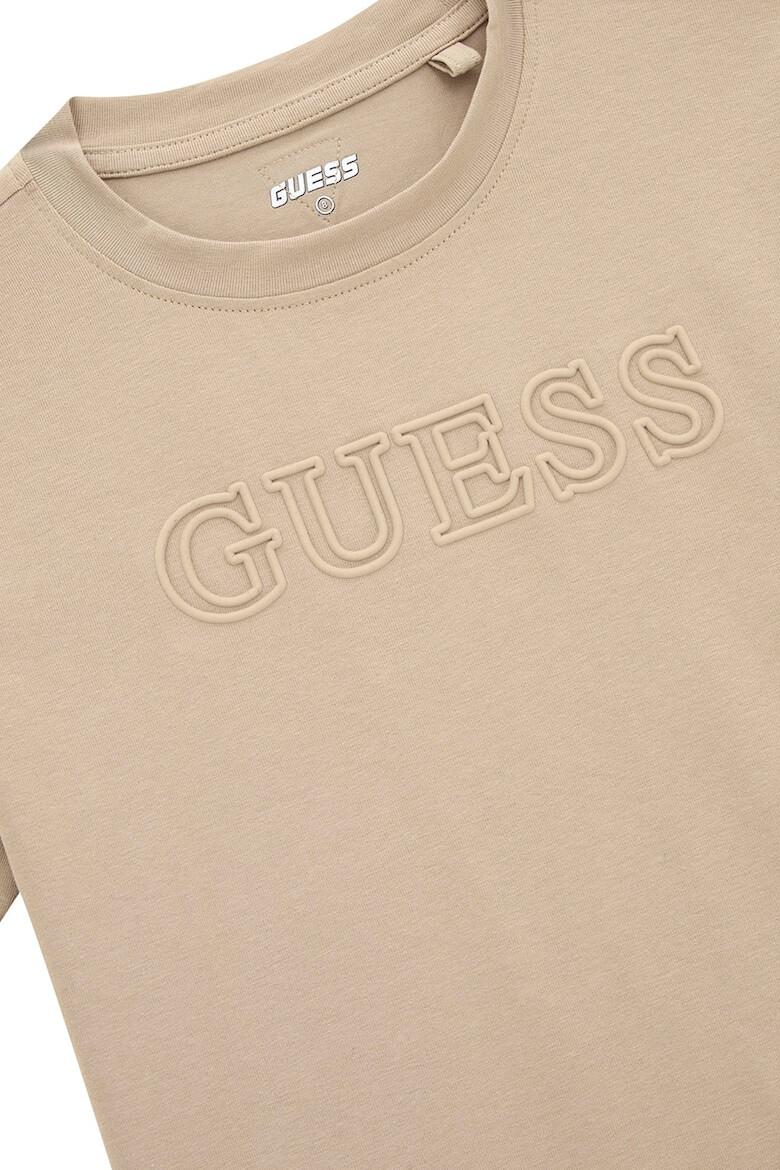 GUESS KIDS GUESS Tricou cu decolteu la baza gatului si logo in relief - Pled.ro