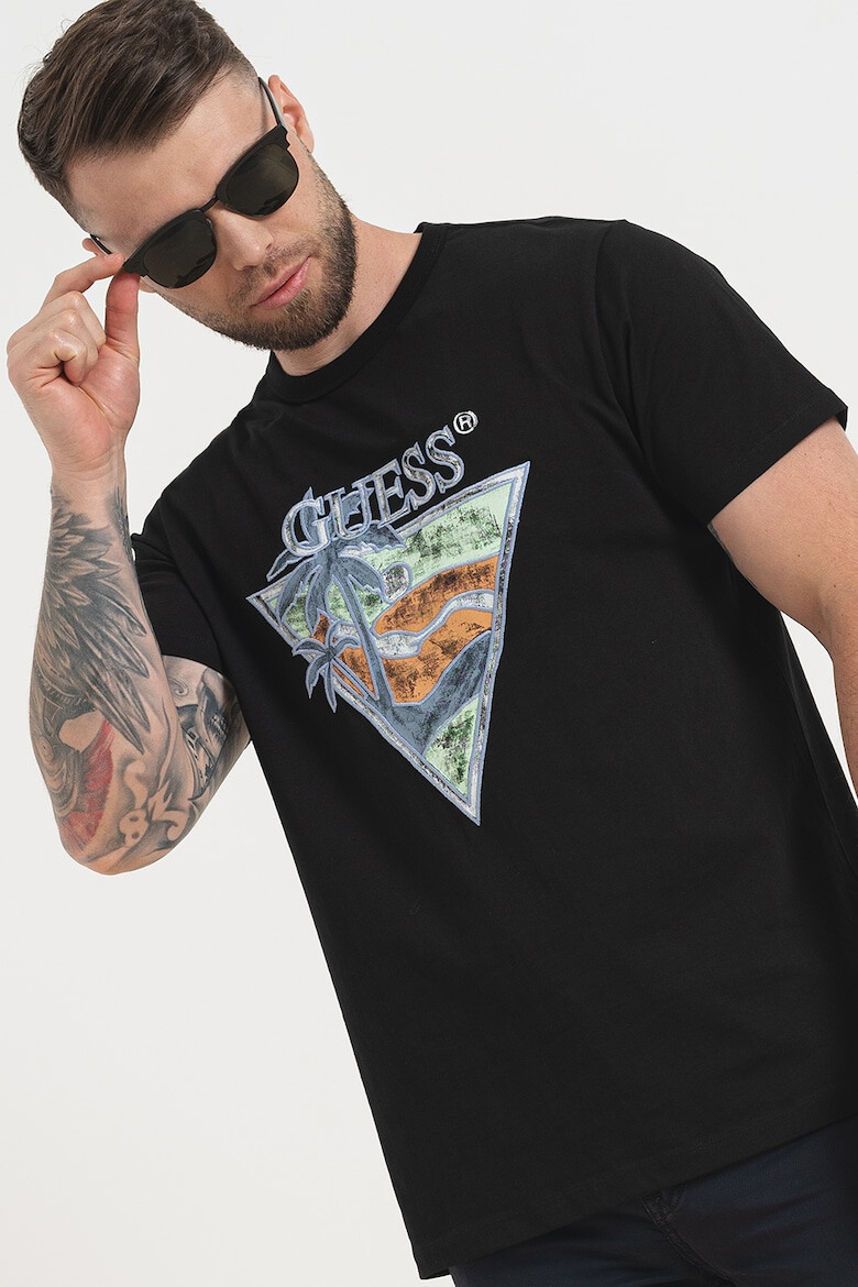 GUESS Tricou cu detalii brodate - Pled.ro