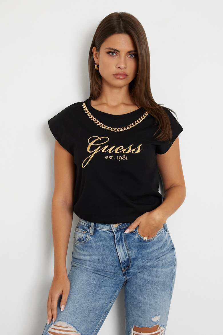 GUESS Tricou cu imprimeu logo - Pled.ro