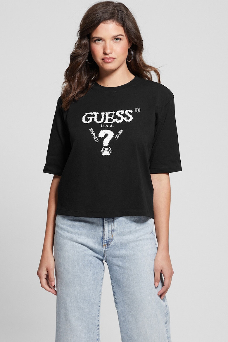 GUESS Tricou cu imprimeu logo pentru fitness - Pled.ro