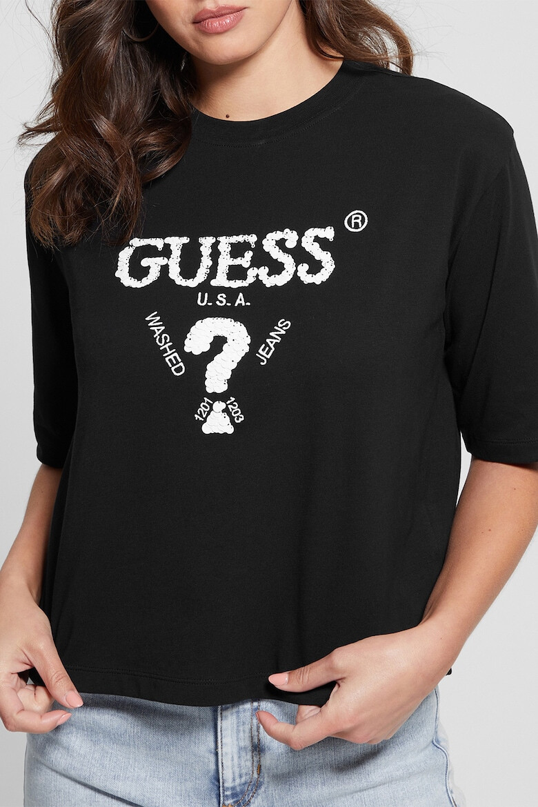 GUESS Tricou cu imprimeu logo pentru fitness - Pled.ro