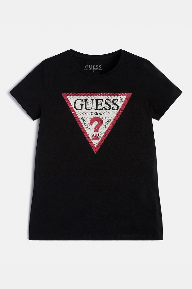 GUESS KIDS Guess Tricou cu imprimeu logo si strasuri - Pled.ro