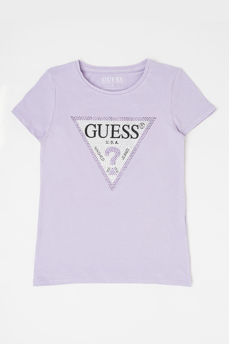 GUESS Tricou cu imprimeu logo si strasuri - Pled.ro