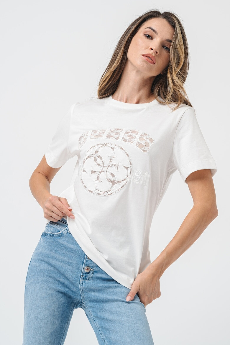 GUESS Tricou cu insertii logo din dantela pentru fitness - Pled.ro