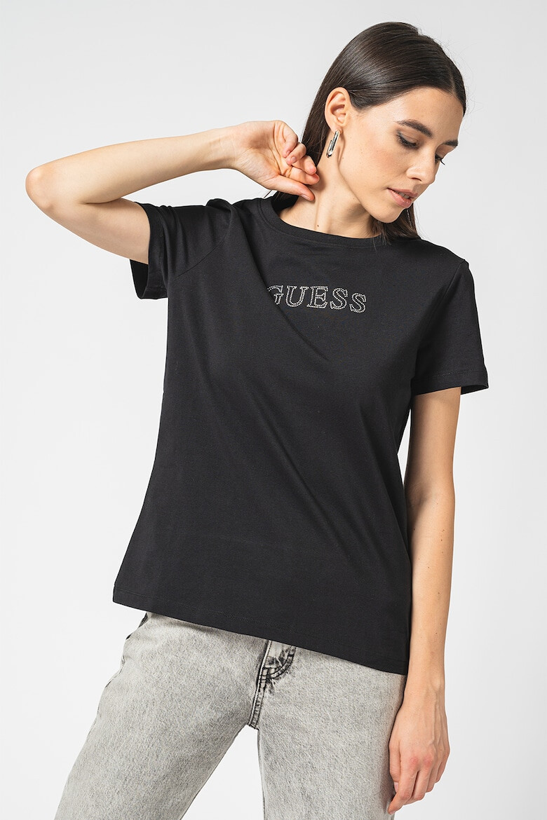 GUESS Tricou cu logo cu strasuri - Pled.ro