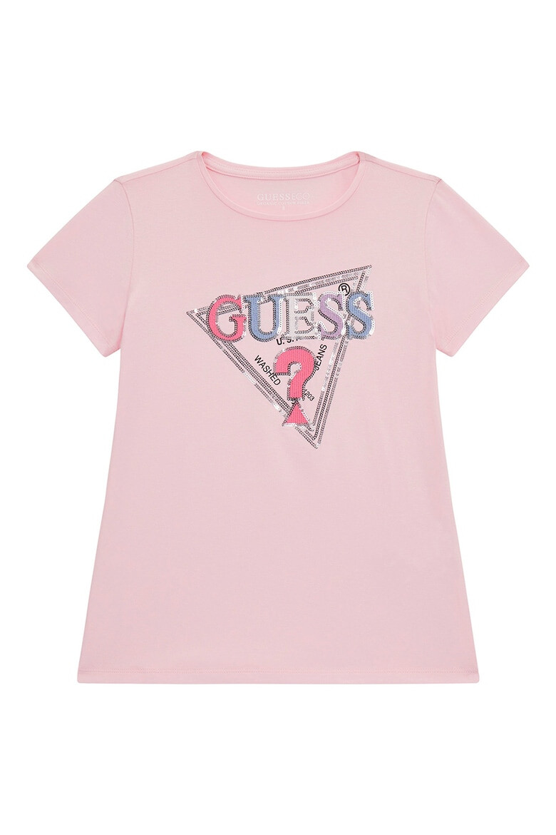 GUESS KIDS GUESS Tricou cu logo si decolteu la baza gatului - Pled.ro