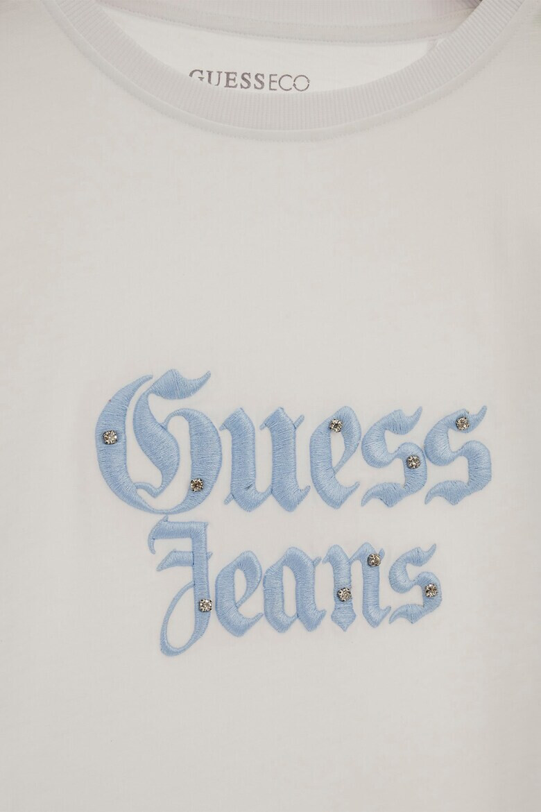 GUESS Tricou cu maneci cazute si logo brodat - Pled.ro