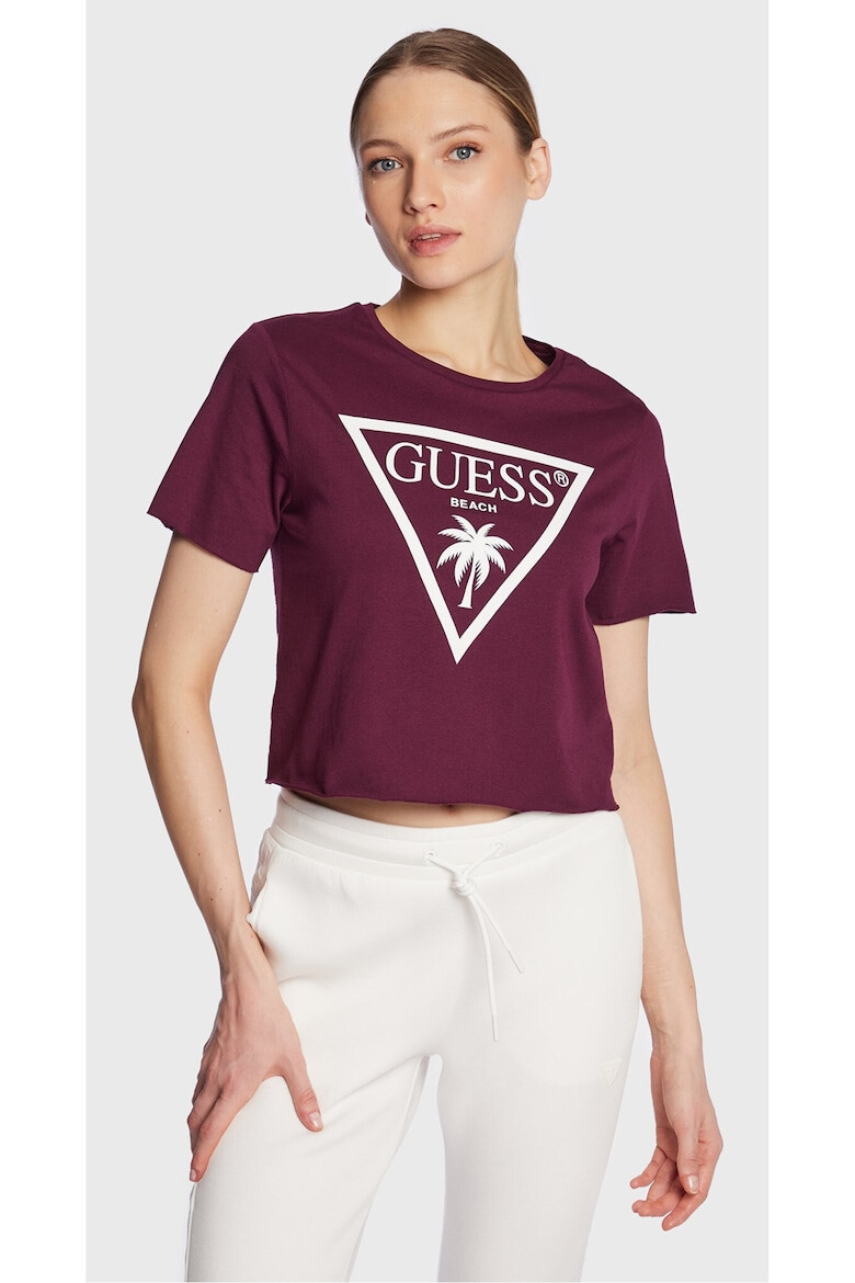 GUESS Tricou dama 302122219 Bumbac Violet - Pled.ro