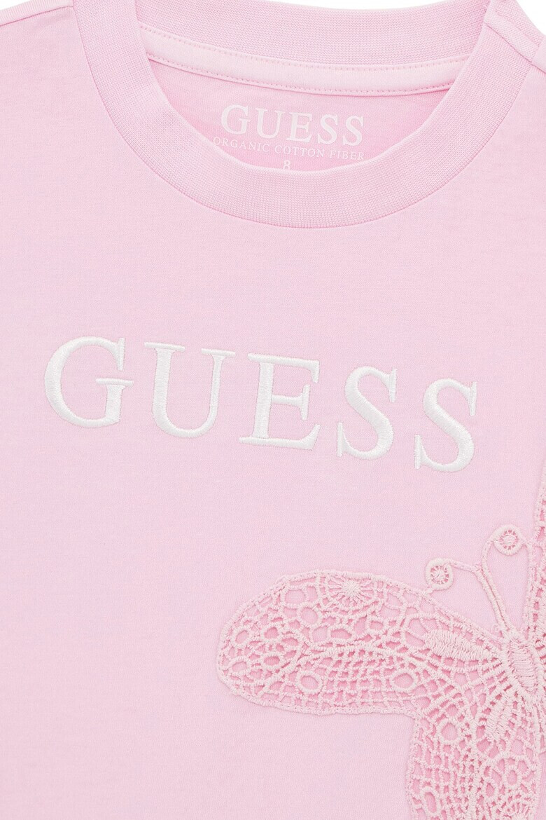 GUESS Tricou de bumbac cu detalii brodate - Pled.ro