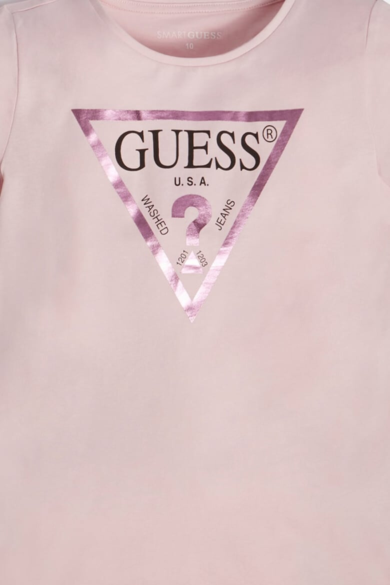 GUESS Tricou de bumbac cu imprimeu logo metalizat - Pled.ro