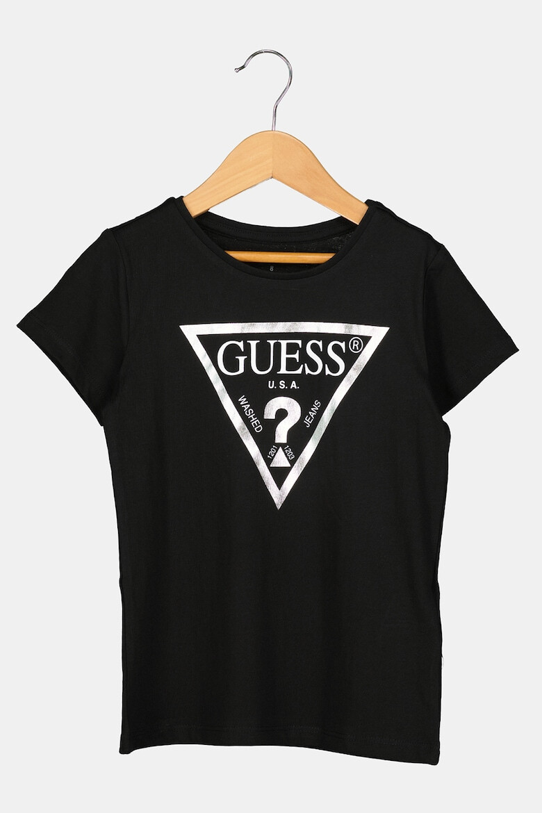 GUESS Tricou de bumbac cu imprimeu logo metalizat - Pled.ro