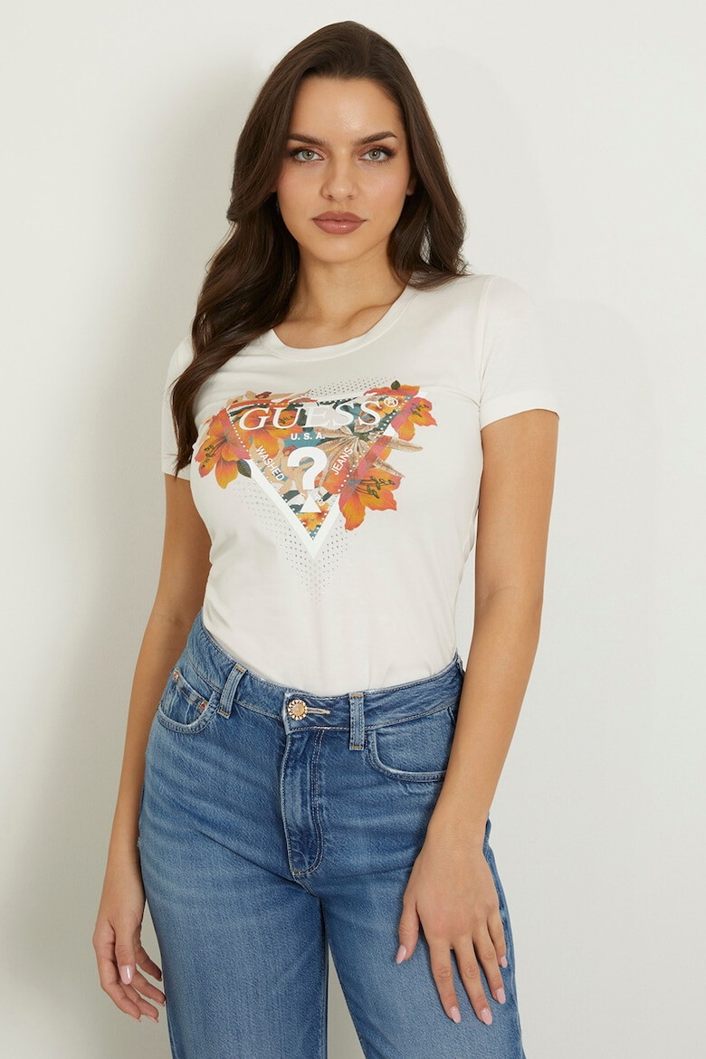 GUESS Tricou de bumbac cu logo - Pled.ro