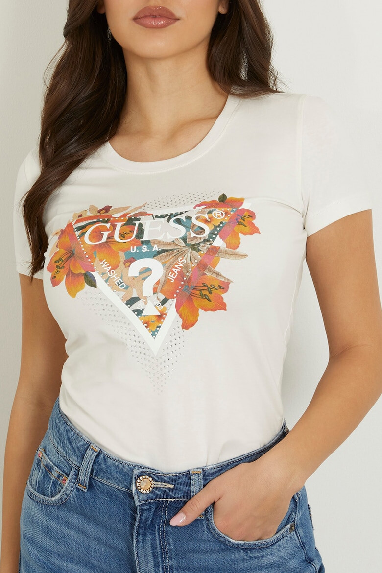 GUESS Tricou de bumbac cu logo - Pled.ro