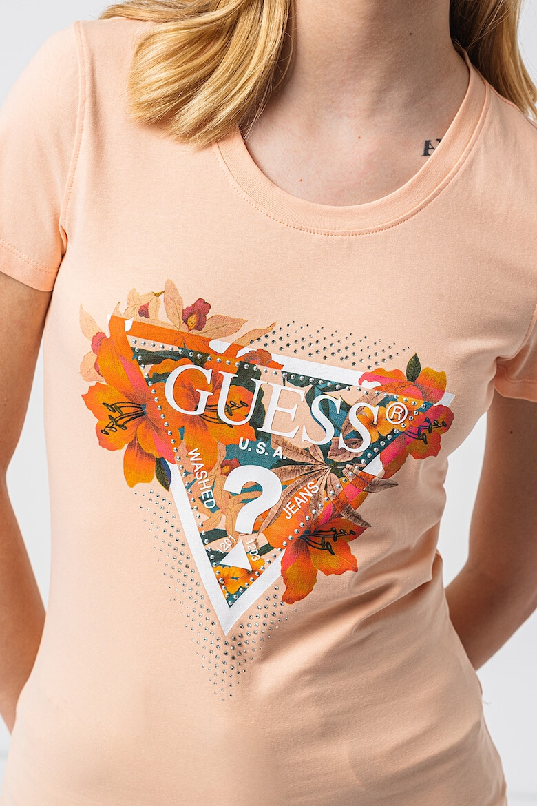 GUESS Tricou de bumbac cu logo - Pled.ro