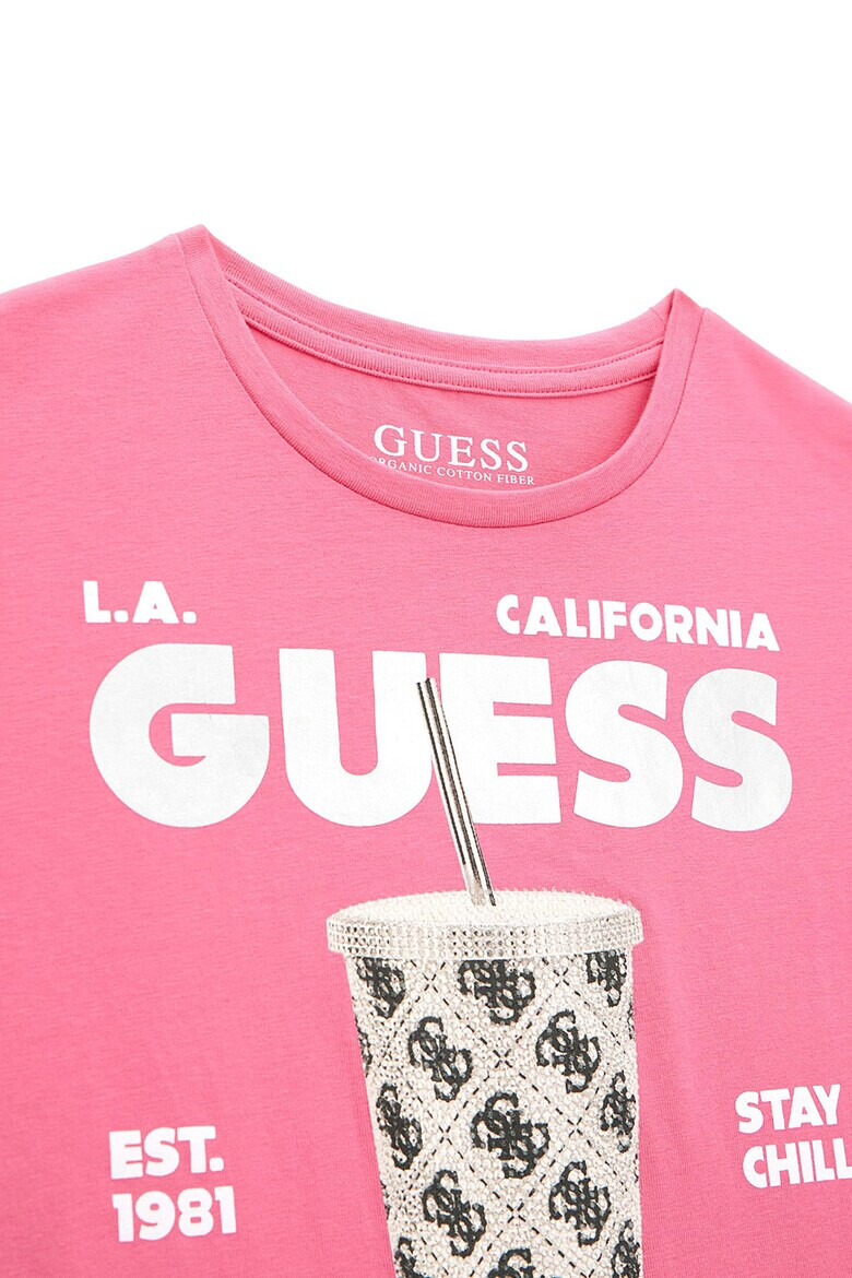 GUESS Tricou din amestec de bumbac organic cu imprimeu logo - Pled.ro