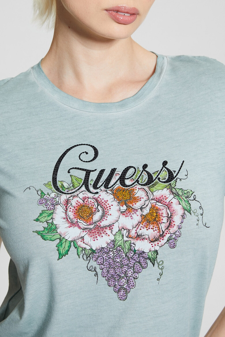 GUESS Tricou din amestec de modal cu imprimeu logo - Pled.ro