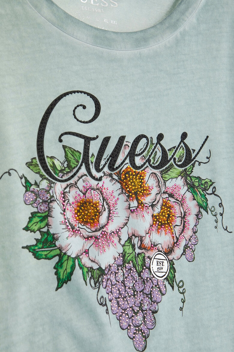 GUESS Tricou din amestec de modal cu imprimeu logo - Pled.ro