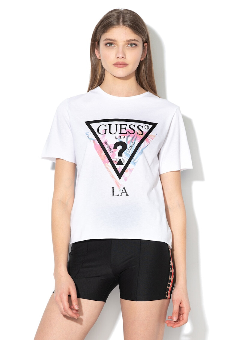 Guess Tricou lejer cu imprimeu logo - Pled.ro