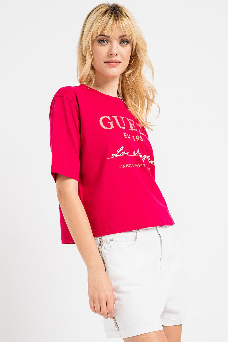 GUESS Tricou lejer cu imprimeu logo pentru fitness - Pled.ro