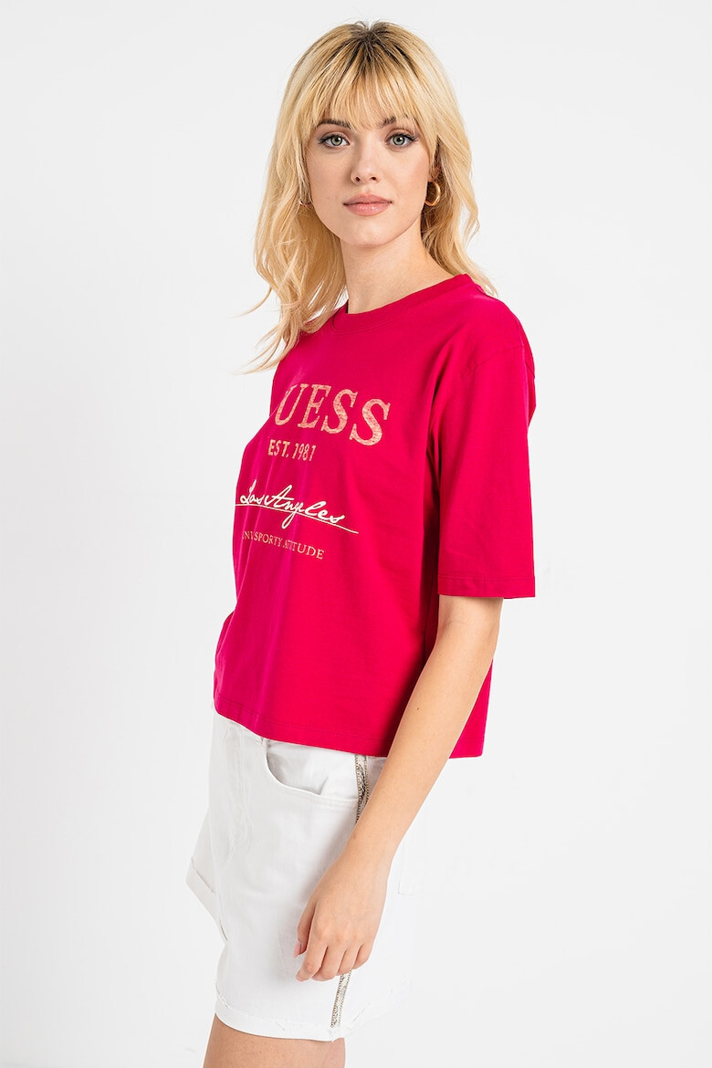 GUESS Tricou lejer cu imprimeu logo pentru fitness - Pled.ro