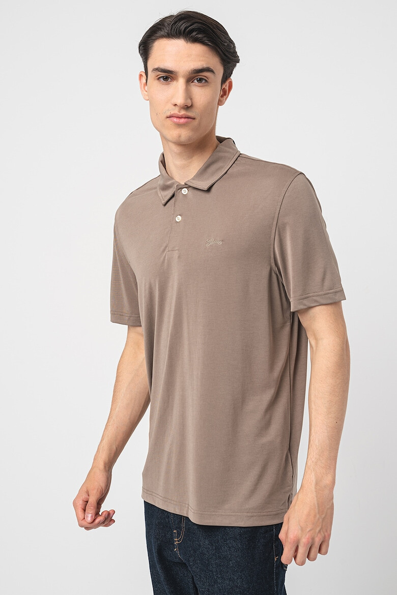 GUESS Tricou polo din amestec de modal - Pled.ro