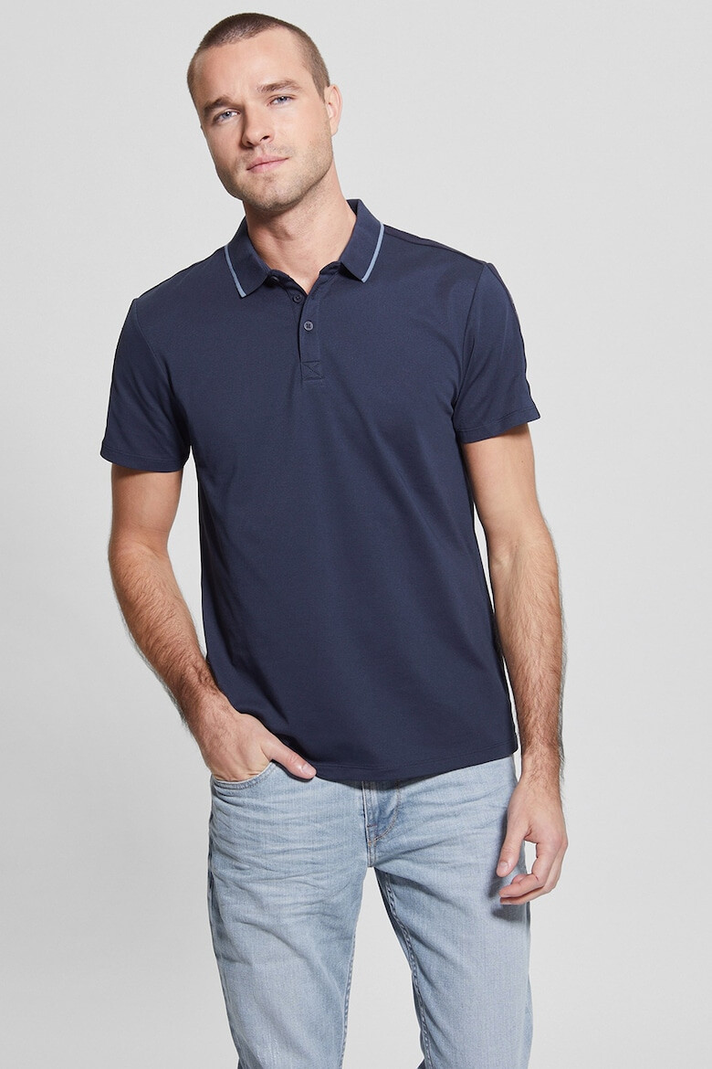 GUESS Tricou polo din material pique - Pled.ro