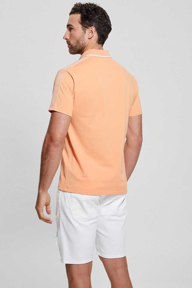 GUESS Tricou polo din material pique - Pled.ro