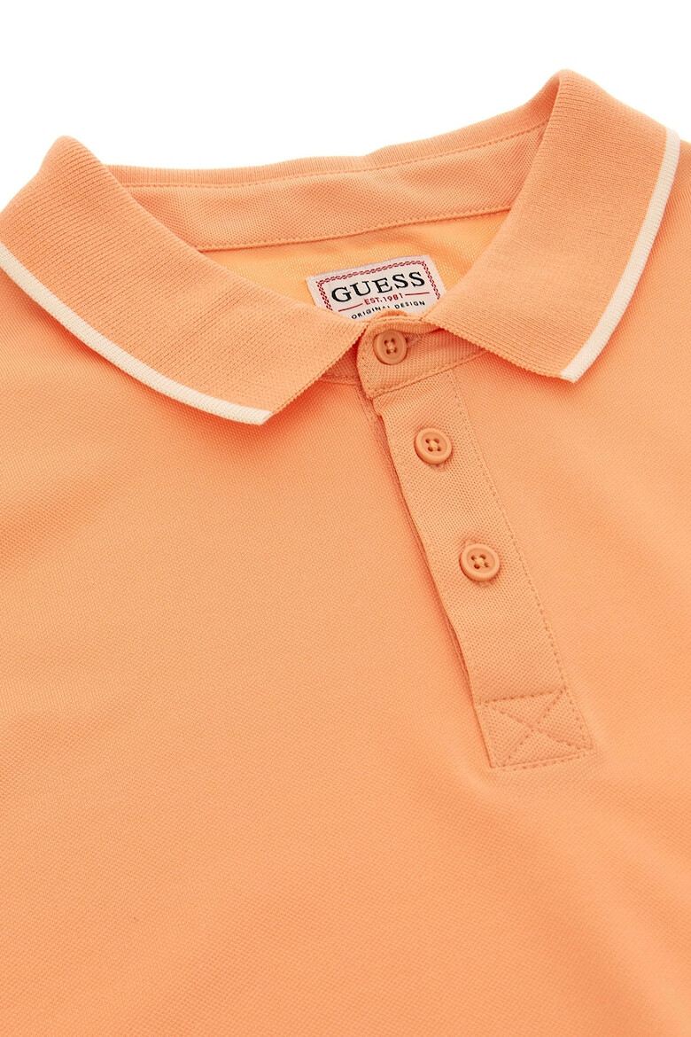 GUESS Tricou polo din material pique - Pled.ro