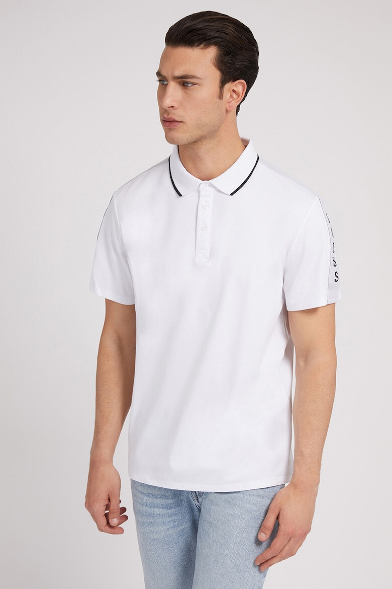 GUESS Tricou polo din material pique - Pled.ro