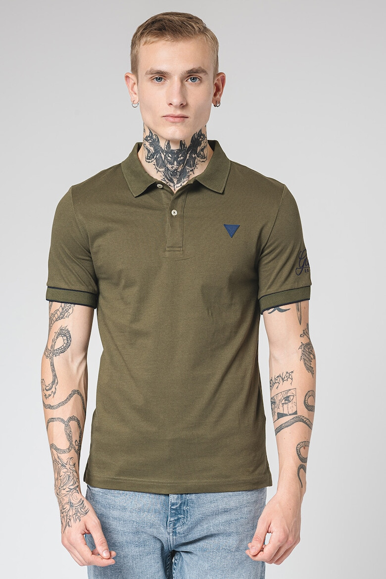 GUESS Tricou polo slim fit din material pique - Pled.ro