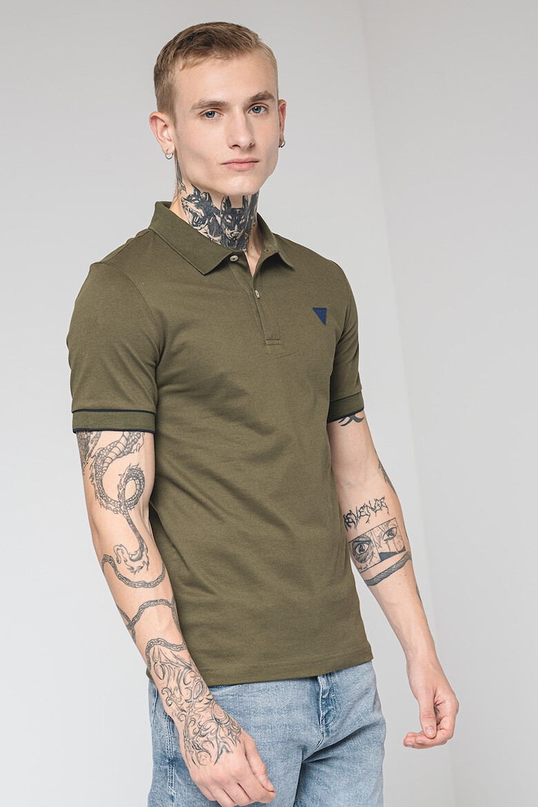 GUESS Tricou polo slim fit din material pique - Pled.ro