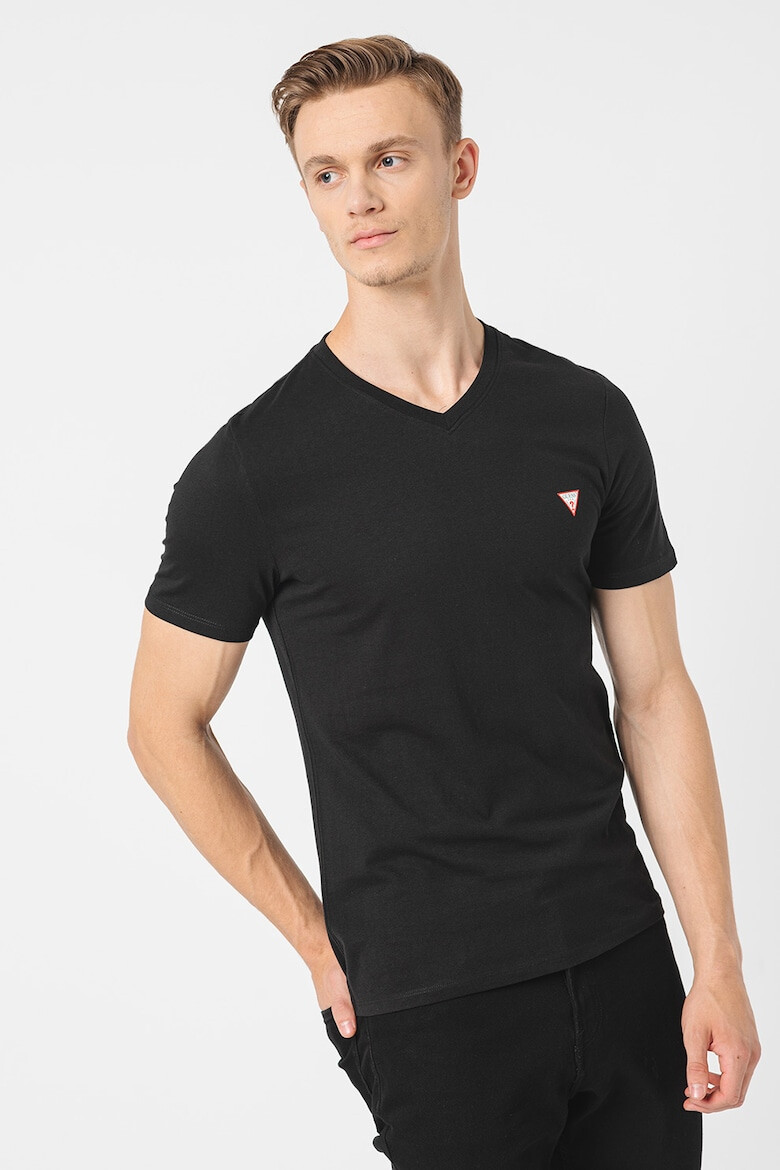 GUESS Tricou slim fit cu decolteu in V - Pled.ro