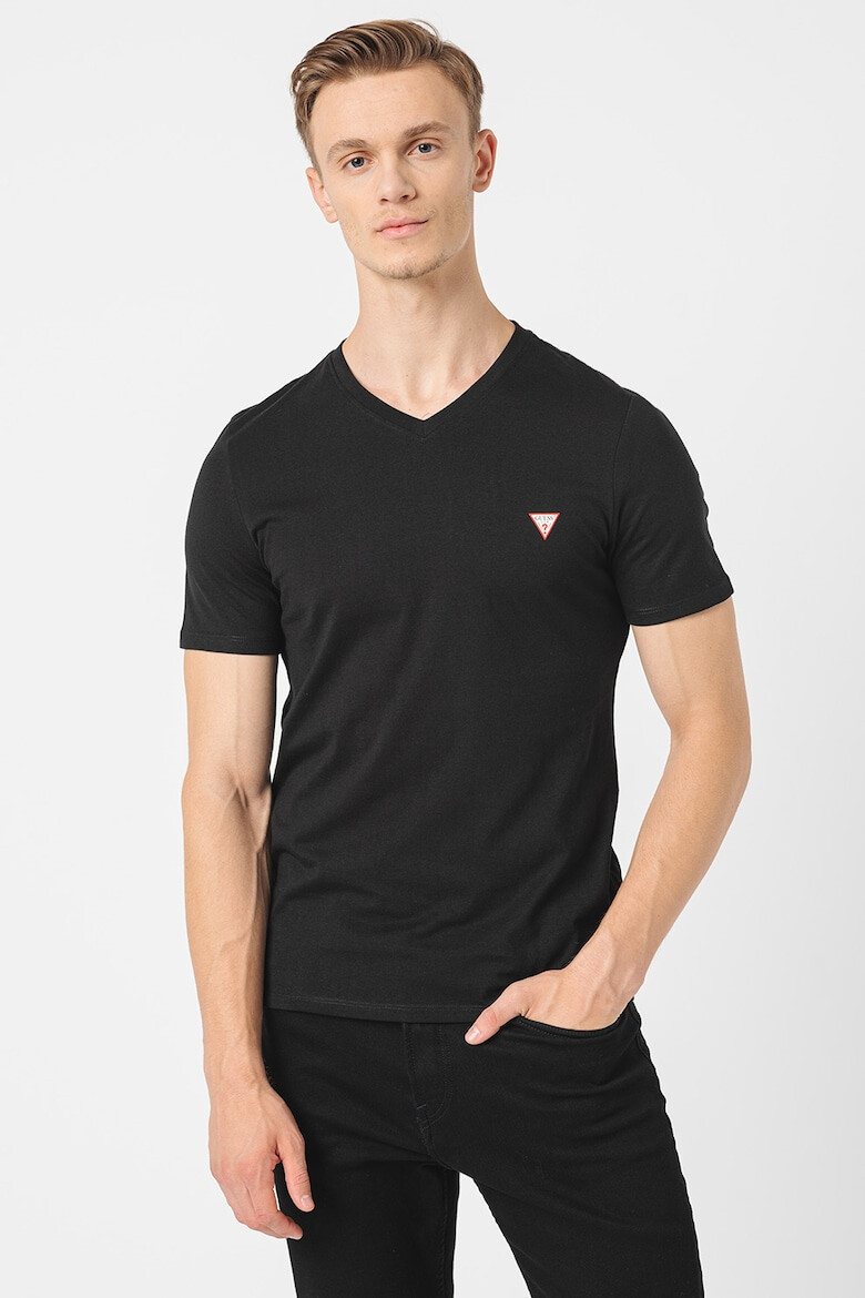 GUESS Tricou slim fit cu decolteu in V - Pled.ro