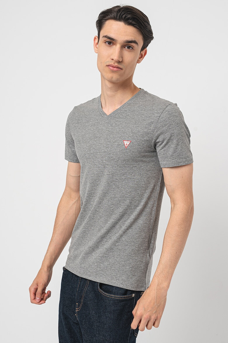 GUESS Tricou slim fit cu decolteu in V - Pled.ro