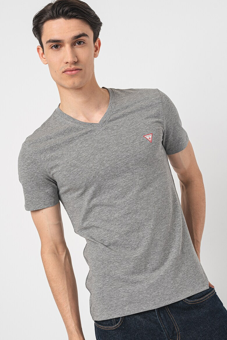 GUESS Tricou slim fit cu decolteu in V - Pled.ro