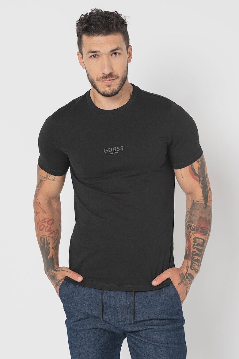 GUESS Tricou slim fit cu decolteu la baza gatului - Pled.ro