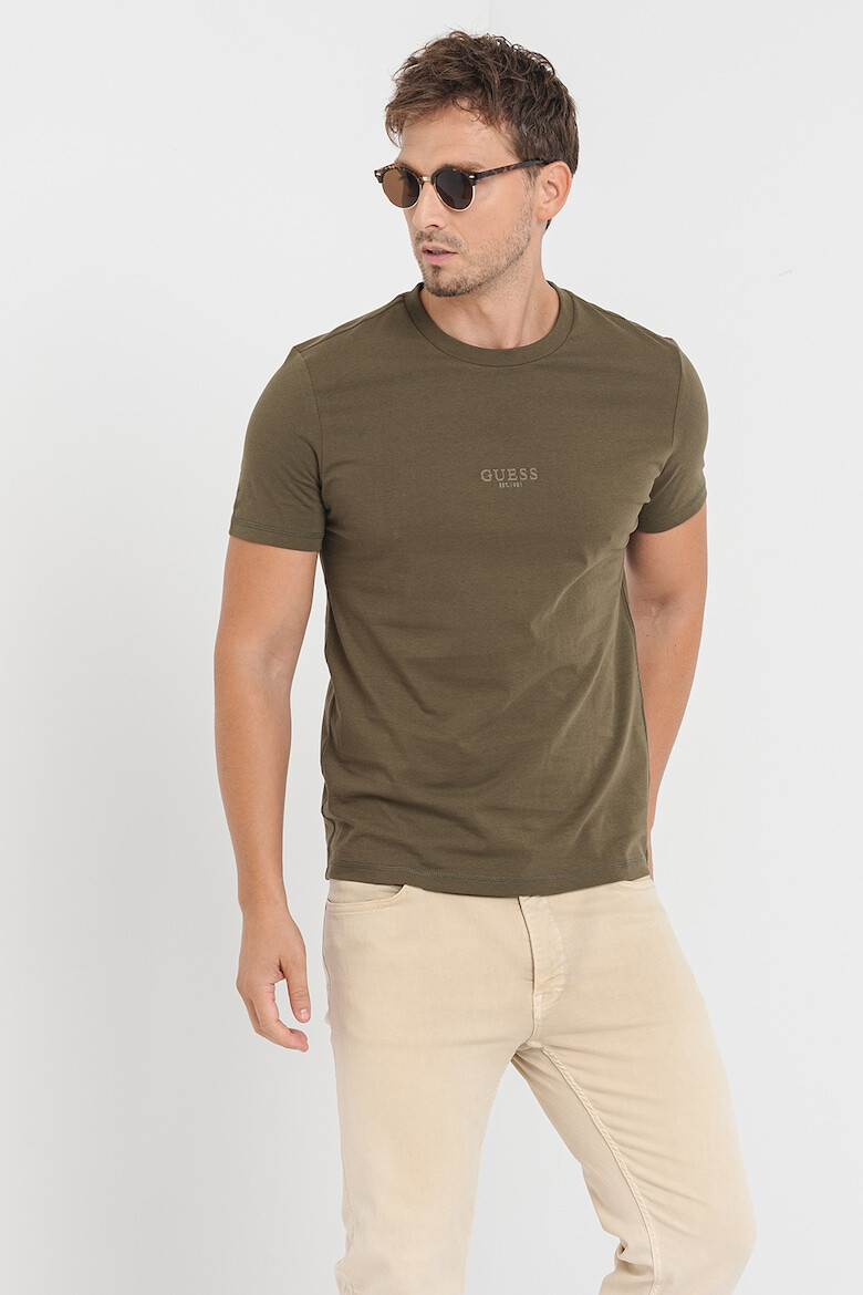 GUESS Tricou slim fit cu decolteu la baza gatului - Pled.ro