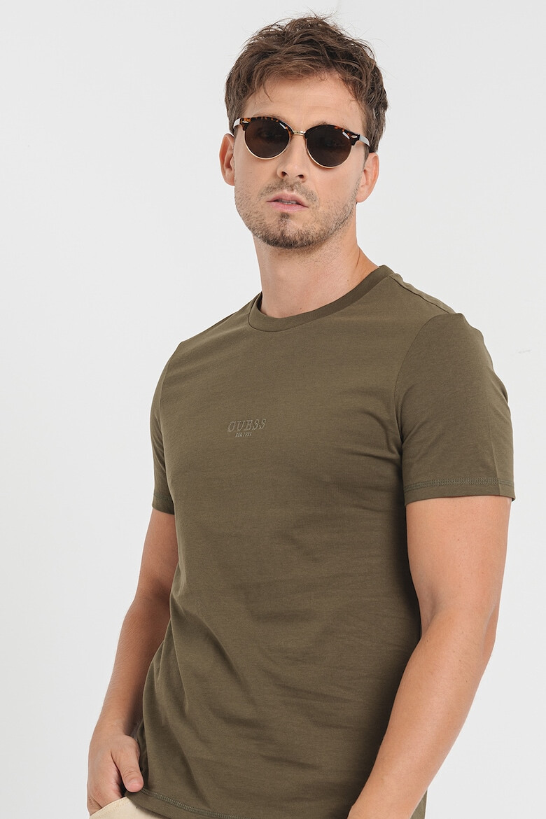 GUESS Tricou slim fit cu decolteu la baza gatului - Pled.ro