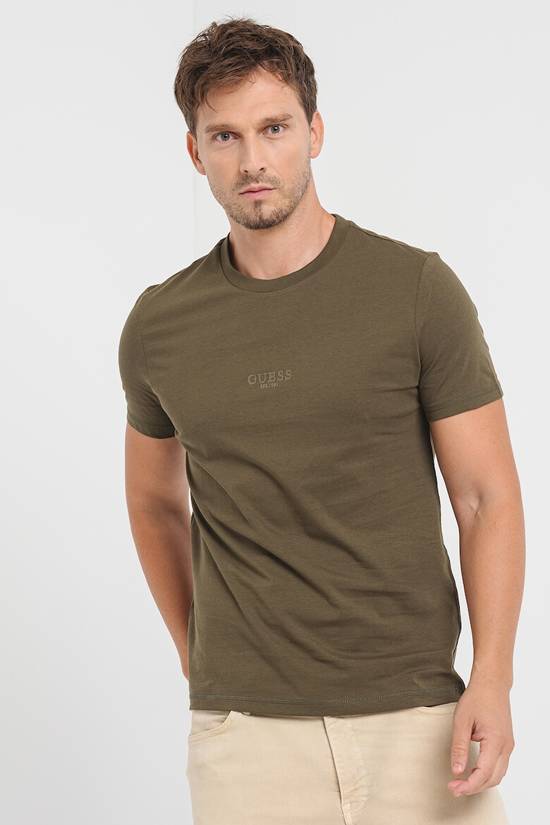 GUESS Tricou slim fit cu decolteu la baza gatului - Pled.ro