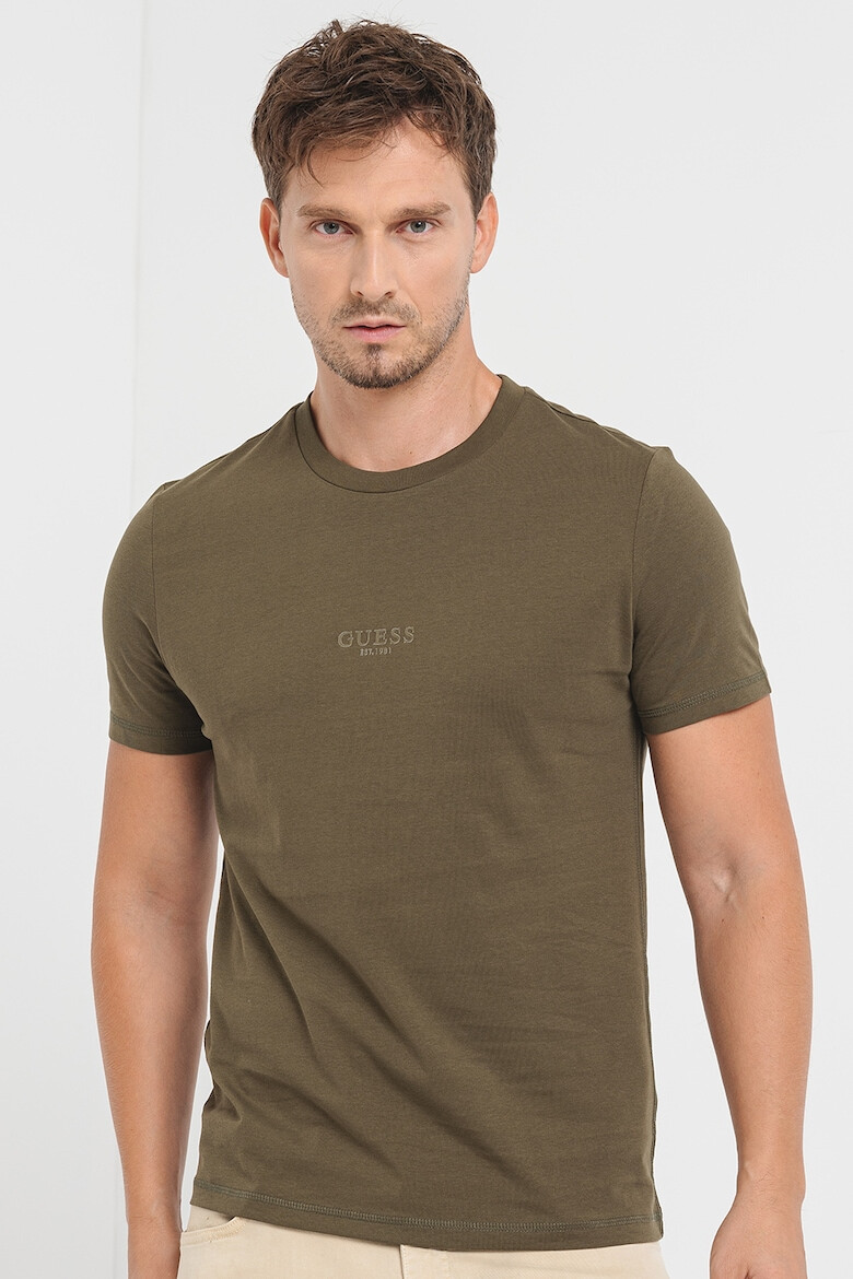 GUESS Tricou slim fit cu decolteu la baza gatului - Pled.ro