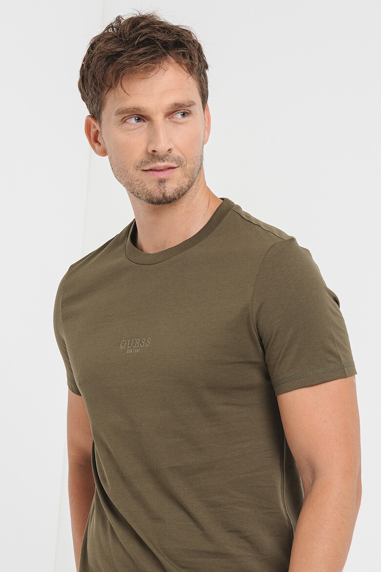 GUESS Tricou slim fit cu decolteu la baza gatului - Pled.ro