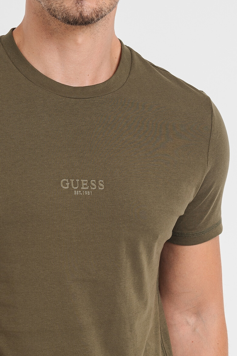 GUESS Tricou slim fit cu decolteu la baza gatului - Pled.ro